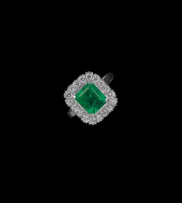 Smaragd Brillant Ring - Juwelen