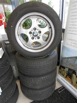 4 Reifen "Bridgestone Potenza" mit Alufelgen, - Fahrzeuge und Technik
