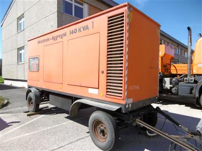 Anhänger-Arbeitsmaschine (Notstromaggregat) "Delma AF GE FB" (140 kVA), - Cars and vehicles ASFINAG