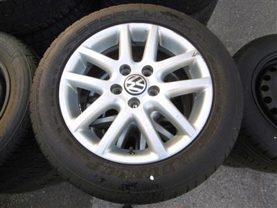 4 Reifen "Dunlop" mit Felgen, - Macchine e apparecchi tecnici