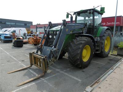 Zugmaschine (Traktor) "John Deere 7830" mit Frontlader "Mammut 240HLPRL", - Macchine e apparecchi tecnici