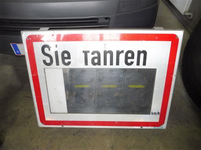 Geschwindigkeitsanzeige "Siemens Temposys", - Fahrzeuge & Technik Land Tirol