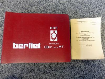Bedienungsanleitung und Ersatzteilliste für "Berliet GBC8 6 x 6 MT", - Motorová vozidla a technika