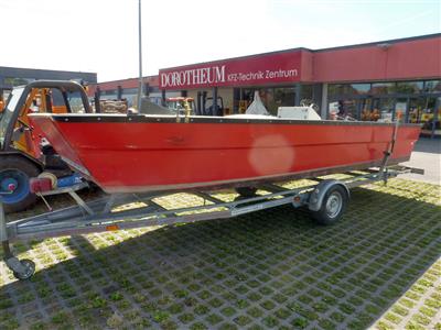 Arbeitsboot auf Einachsanhänger "Harbeck B1500M", - Motorová vozidla a technika
