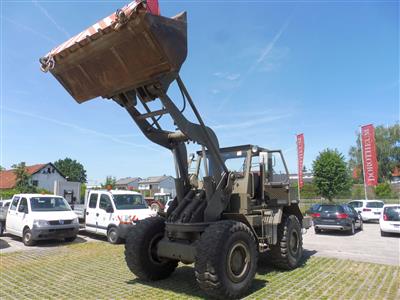 Selbstfahrende Arbeitsmaschine (Schwenkschaufel-Radlader) "Voest Tross 130 Allrad" mit 8t Seilwinde, - Cars and vehicles