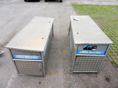 2 Werkzeugboxen für Fahrzeugaufbau, - Macchine e apparecchi tecnici