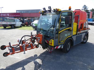 Selbstfahrende Arbeitsmaschine "Boschung Pony P4T-45" mit Heißdampfgerät "KECKEX" zur Unkrautvernichtung, - Cars and vehicles