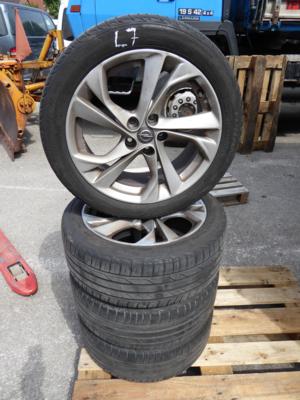 4 Alufelgen auf Reifen "Bridgestone Turanza", - Macchine e apparecchi tecnici