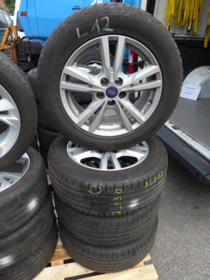 4 Alufelgen auf Reifen "Dunlop/Continental", - Macchine e apparecchi tecnici