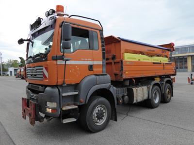 LKW "MAN TGA 28.400 6 x 4-4 BL Automatik" mit Aufsatzstreuer "Küpper-Weisser IMSSL E44070HFS", - Cars and vehicles