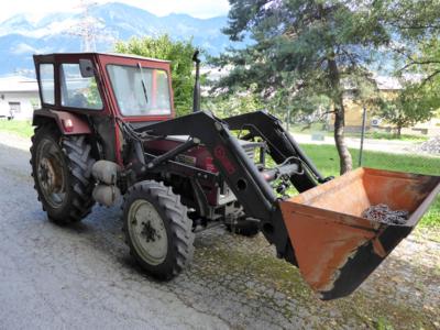 Zugmaschine "Steyr 760" mit Frontlader "Hauer", - Fahrzeuge & Technik Magistrat / TIWAG