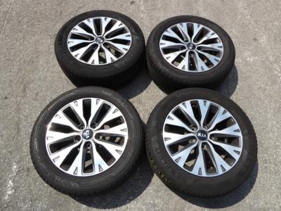 4 Sommerreifen "Semperit/Dunlop" auf Alufelgen, - Cars and vehicles