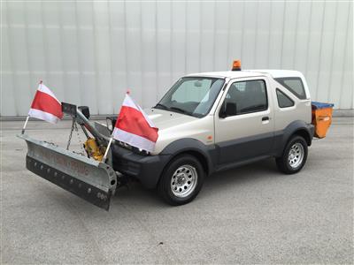 LKW "Suzuki Jimny" mit Schneeschild und Heckstreuer "Pfau", - Macchine e apparecchi tecnici