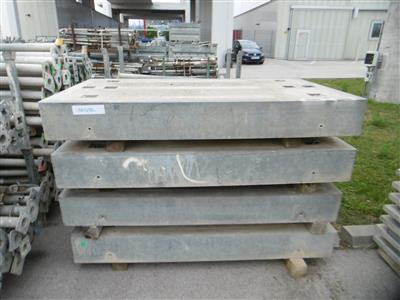 4 Betonsockel für Firmentafel 185 x 100 cm, - Macchinari da costruzione e apparecchi tecnici