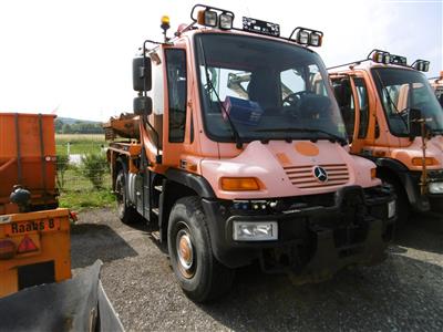 3-Seitenkipper "Unimog U300", Anbauplatte, Böschungsmäher Mulag - Fahrzeuge und Technik Land NÖ