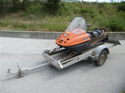 Einachsanhänger "Pongratz SDA300" mit Schneemobil "Ski-Doo Tundra", - Cars and vehicles