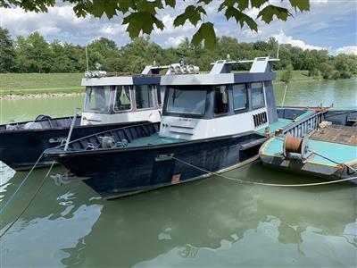 Kajüten-Stahlboot "Wildungsmauer Werft Linz", - Fahrzeuge und Technik