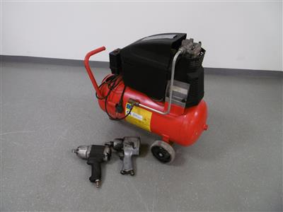 Kompressor "Erba", 220 Volt mit 2 Stück Druckluftschrauber, - Macchine e apparecchi tecnici