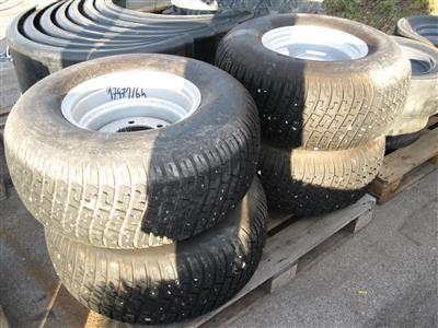 4 Reifen "31 x 13.50-15 Rasenprofil" auf 6-loch Felgen, - Fahrzeuge und Technik