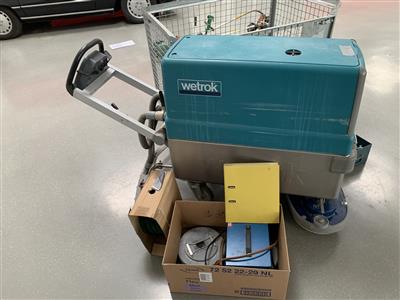 Bodenwaschmaschine "Wetrox Duomatik" mit Ladegerät, Ersatzteller und Auflagen, - Cars and vehicles