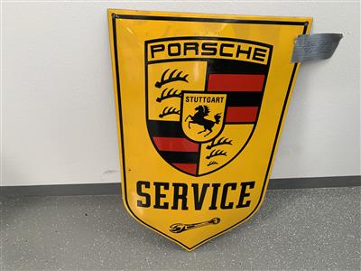 Werbetafel "Porsche Service", - Cars and vehicles