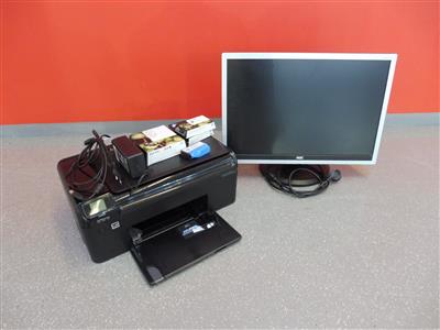 Farbdrucker "HP Photosmart" und Monitor "AOC", - Motorová vozidla a technika