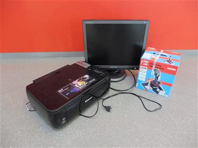 Farbdrucker/Scanner "Canon MP495", Monitor "Samsung" und USB-Joystick "Hama Easy line", - Macchine e apparecchi tecnici