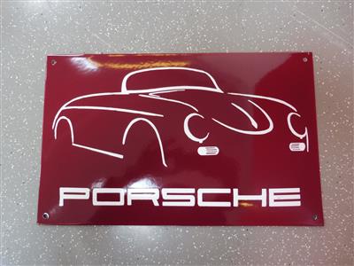 Werbeschild "Porsche 356", - Fahrzeuge und Technik