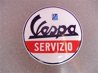 Werbeschild "Vespa", - Fahrzeuge und Technik
