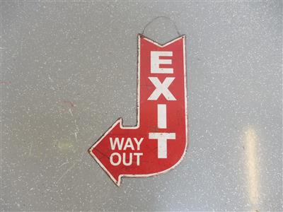 Blechschild "EXIT", - Cars and vehicles