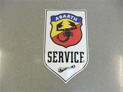 Werbeschild "Abarth Service", - Motorová vozidla a technika
