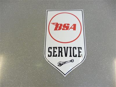 Werbeschild "BSA Service", - Motorová vozidla a technika
