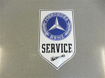 Werbeschild "Mercedes-Benz Service", - Fahrzeuge und Technik