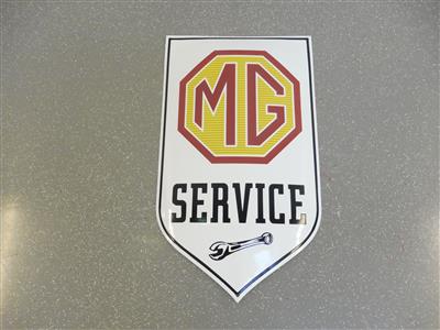 Werbeschild "MG Service", - Fahrzeuge und Technik