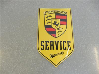 Werbeschild "Porsche Service", - Cars and vehicles