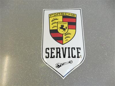 Werbeschild "Porsche Service", - Fahrzeuge und Technik