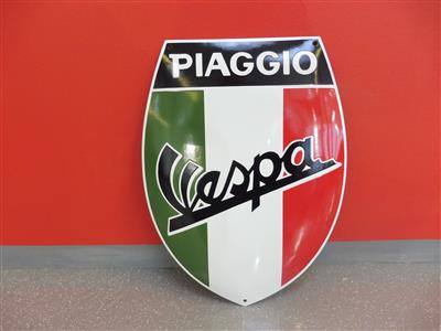 Werbeschild "Piaggio Vespa", - Motorová vozidla a technika