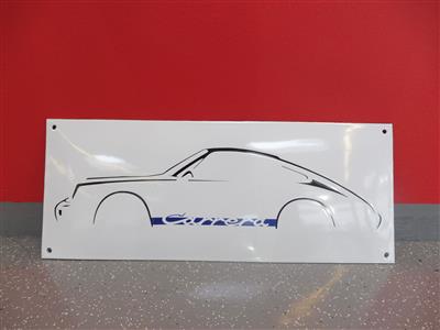 Werbeschild "Porsche Carrera", - Macchine e apparecchi tecnici