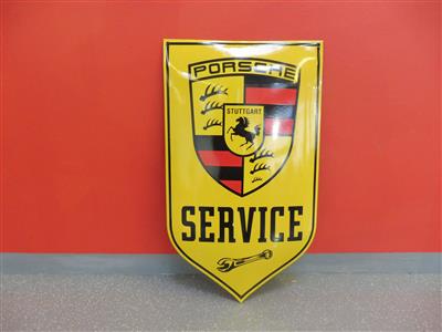 Werbeschild "Porsche Service", - Fahrzeuge und Technik
