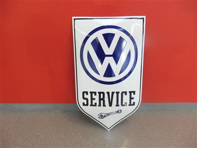 Werbeschild "VW Service", - Fahrzeuge und Technik