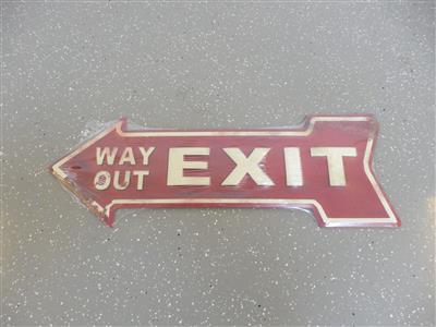 Blechschild "Exit", - Cars and vehicles