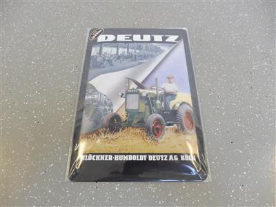 Werbeschild "Deutz", - Motorová vozidla a technika