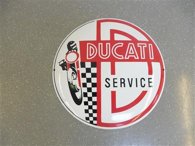 Werbeschild "Ducati", - Cars and vehicles