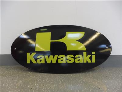 Werbeschild "Kawasaki", - Motorová vozidla a technika