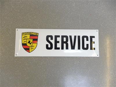 Werbeschild "Porsche Service", - Cars and vehicles