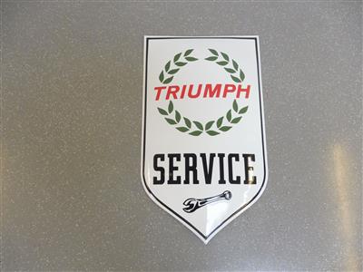 Werbeschild "Triumph Service", - Motorová vozidla a technika