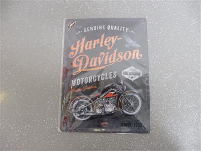 Werbeschild "Harley Davidson Motorcycles", - Fahrzeuge und Technik