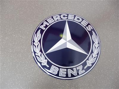Werbeschild "Mercedes-Benz", - Fahrzeuge und Technik