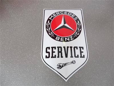 Werbeschild "Mercedes-Benz Service", - Fahrzeuge und Technik