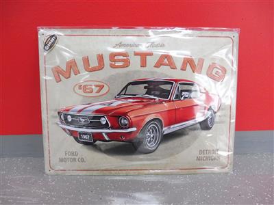 Werbeschild "Mustang", - Fahrzeuge und Technik